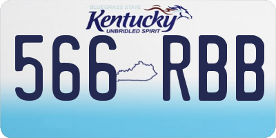 KY license plate 566RBB