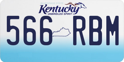 KY license plate 566RBM