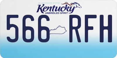 KY license plate 566RFH