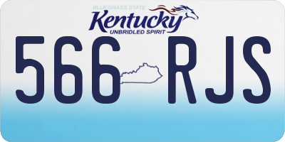 KY license plate 566RJS