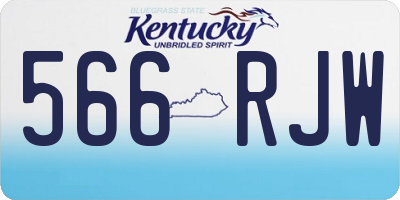 KY license plate 566RJW