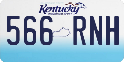 KY license plate 566RNH
