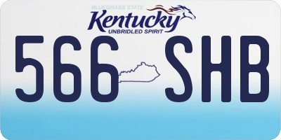 KY license plate 566SHB