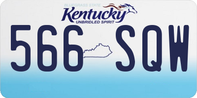 KY license plate 566SQW