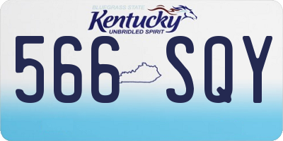 KY license plate 566SQY