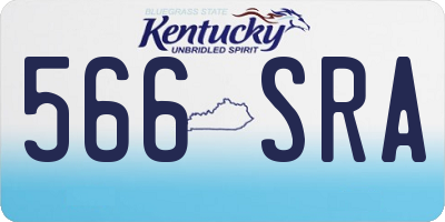 KY license plate 566SRA