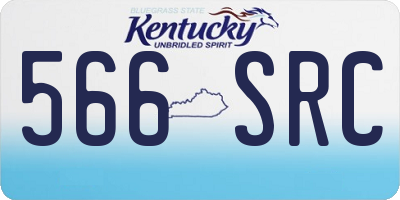 KY license plate 566SRC