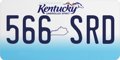 KY license plate 566SRD