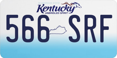 KY license plate 566SRF