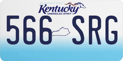 KY license plate 566SRG