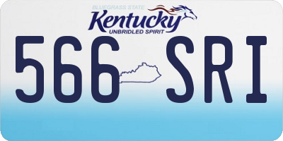 KY license plate 566SRI