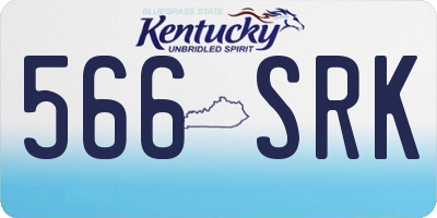 KY license plate 566SRK
