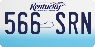KY license plate 566SRN