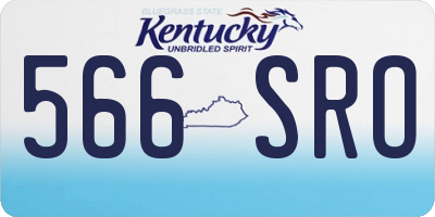 KY license plate 566SRO