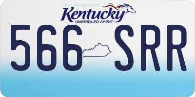KY license plate 566SRR