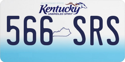 KY license plate 566SRS