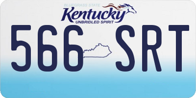 KY license plate 566SRT