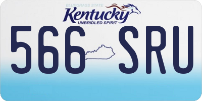 KY license plate 566SRU