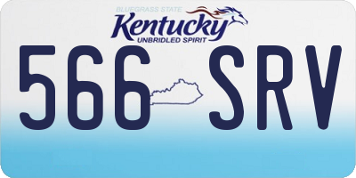 KY license plate 566SRV