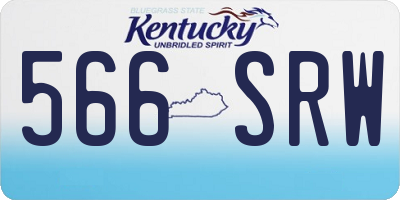 KY license plate 566SRW