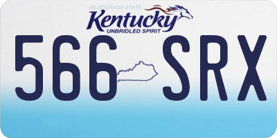 KY license plate 566SRX