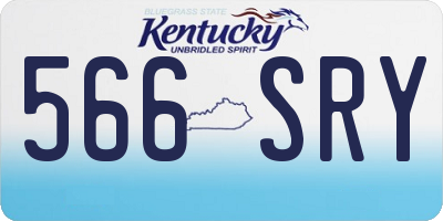 KY license plate 566SRY
