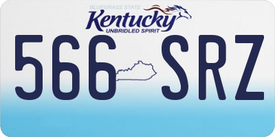 KY license plate 566SRZ