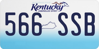 KY license plate 566SSB