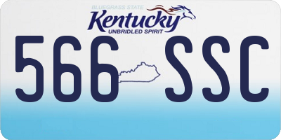 KY license plate 566SSC