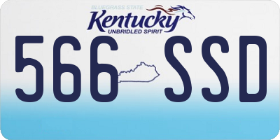 KY license plate 566SSD