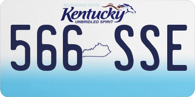 KY license plate 566SSE