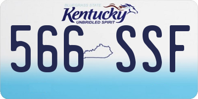 KY license plate 566SSF
