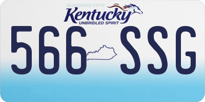 KY license plate 566SSG