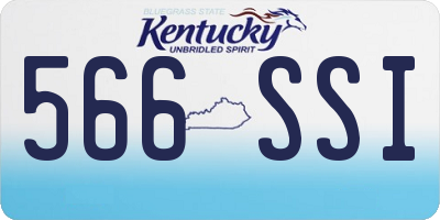 KY license plate 566SSI