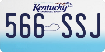 KY license plate 566SSJ