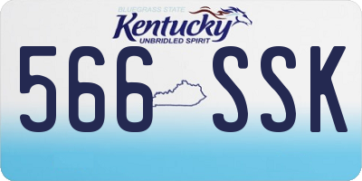 KY license plate 566SSK