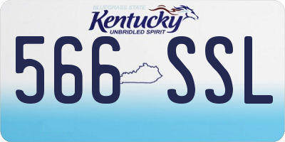 KY license plate 566SSL