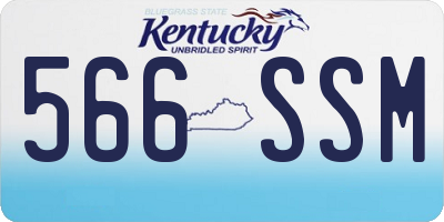 KY license plate 566SSM