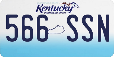 KY license plate 566SSN