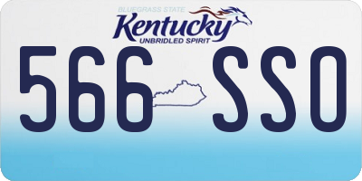 KY license plate 566SSO