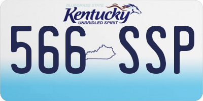 KY license plate 566SSP