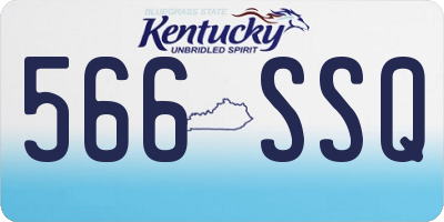 KY license plate 566SSQ