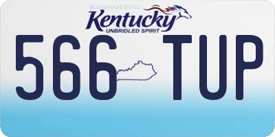 KY license plate 566TUP