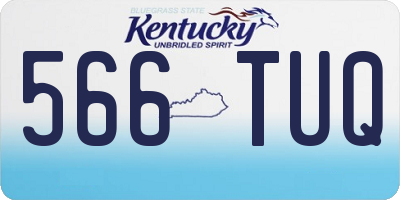 KY license plate 566TUQ