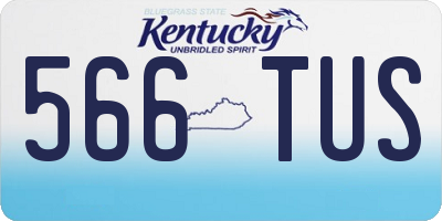 KY license plate 566TUS