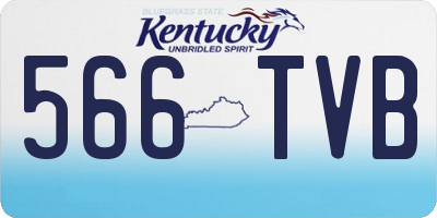 KY license plate 566TVB