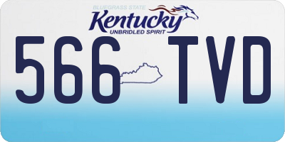 KY license plate 566TVD