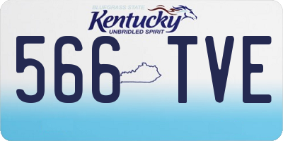 KY license plate 566TVE