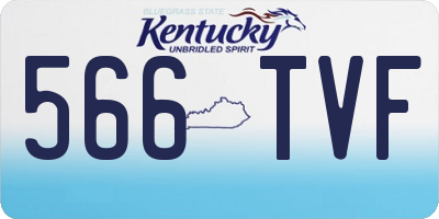 KY license plate 566TVF