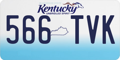 KY license plate 566TVK